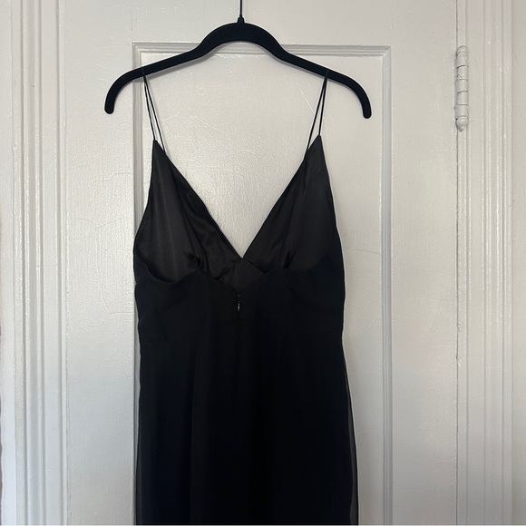 Rare Olivier Theyskens Runway FW18 Black Silk + Organza Minimalist Dress - Picture 5 of 7